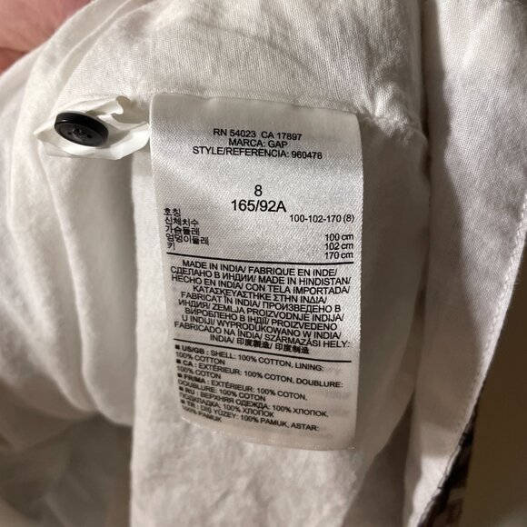 🔥 GAP | Gray/White Soft Floral Cotton Full Skirt Summer Sundress 8 - Picture 5 of 5